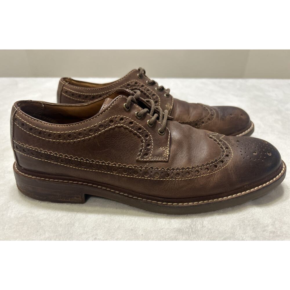 Sperry Gold Cup Mens Shoes Size 9 M Brown Leather Wingtip Derby Brogues Dress